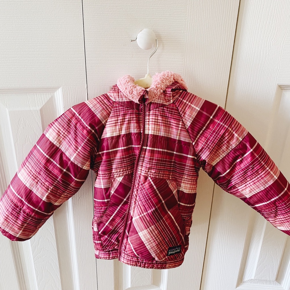 Patagonia plaid reversible toddler coat 12-18 months